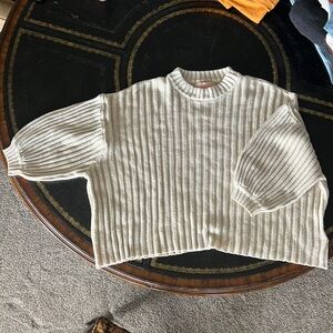 Urban Outfitters ribbed tan sweater, fall sweater, tan